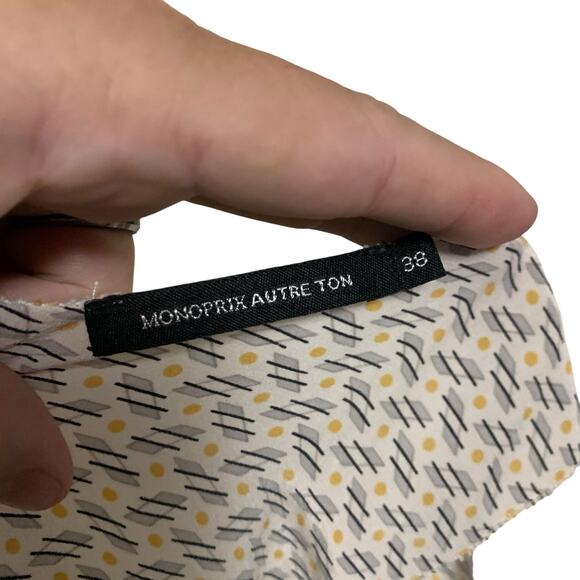 Monoprix Autre Ton Blouse Safran Orange Womens Size 38 ( Size 8) - Picture 5 of 7